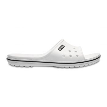 Papuci Crocs Crocband II Slide Alb - White/Black de firma originali
