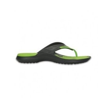 Papuci Crocs Modi Sport Flip Gri - Graphite/Volt Green