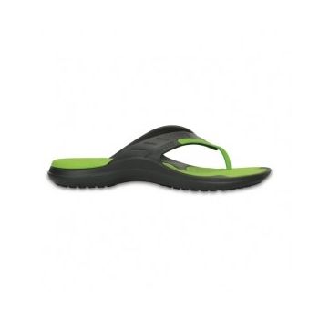 Papuci Crocs Modi Sport Flip Gri - Graphite/Volt Green ieftini