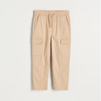 Reserved - Pantaloni din stofă cu buzunare - Bej