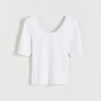 Reserved - Tricou slim fit - Alb Reserved - Tricou slim fit - Alb