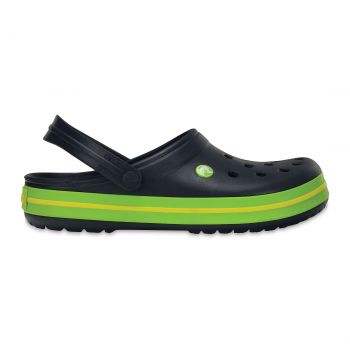 Saboti Crocs Crocband Bleumarin - Navy/Volt Green ieftini