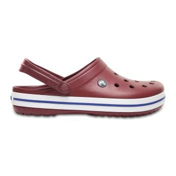 Saboti Crocs Crocband Bordo - Burgundy/White de firma originali