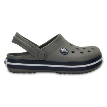 Saboti Crocs Crocband Kids Gri - Smoke/Navy ieftini