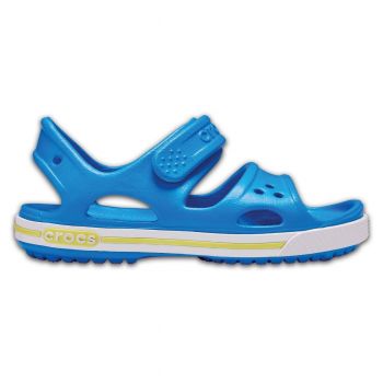 Sandale Crocs Crocband II Sandal Kids Albastru - Ocean/Tennis Ball Green ieftine