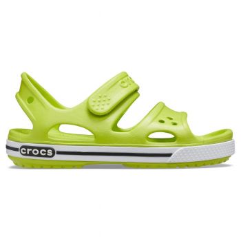 Sandale Crocs Crocband II Sandal Kids Verde - Lime Punch/Black ieftine
