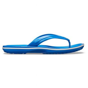 Slapi Crocs Crocband Flip Albastru - Bright Cobalt/White de firma originali