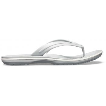 Slapi Crocs Crocband Flip Gri - Light Grey/White de firma originali