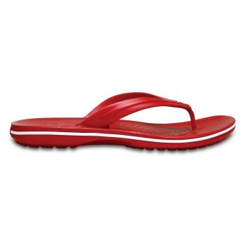 Slapi Crocs Crocband Flip Rosu - Pepper/White de firma originali