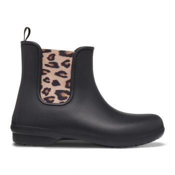 Cizme Crocs Freesail Chelsea Boot Negru - Leopard/Black ieftine