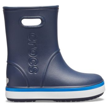 Cizme Crocs Kids' Crocband Rain Boot Albastru - Navy/Bright Cobalt ieftine