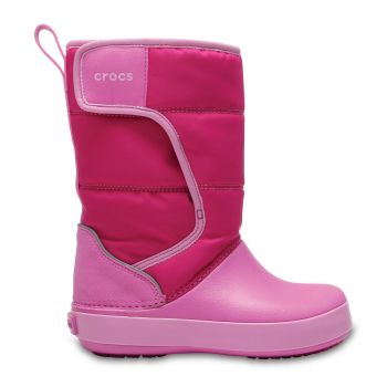 Cizme Crocs Lodgepoint Snow Boot Roz - Candy Pink ieftine