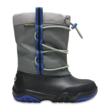 Cizme Crocs Swiftwater Waterproof Boot Negru - Black/Blue Jean