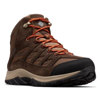 Columbia Crestwood Mid Waterproof Men Maro - Dark Brown ieftini