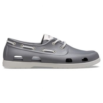 Pantofi Crocs Men's Classic Boat Shoe Gri - Slate Grey/Pearl White