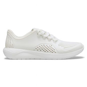 Pantofi Crocs Women's Literide Pacer Alb - Almost White