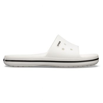 Papuci Crocs Crocband III Slide Alb - White/Black de firma originali