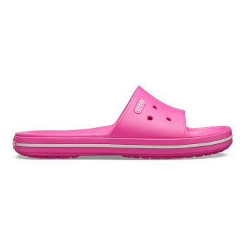 Papuci Crocs Crocband III Slide Roz - Electric Pink/White ieftini