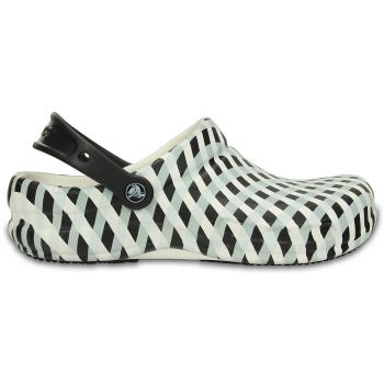 Saboti Crocs Bistro Gingham Clog Alb - White de firma originali