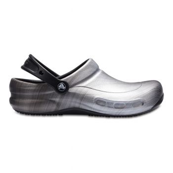 Saboti Crocs Bistro Graphic Clog Gri - Metallic Silver