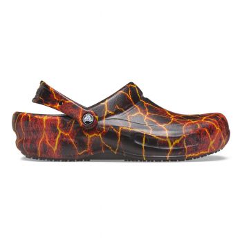 Saboti Crocs Bistro Graphic Clog Negru - Black/Flame de firma originali