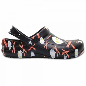 Saboti Crocs Bistro Graphic Clog Negru - Black/White/Black ieftini