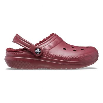 Saboti Crocs Classic Lined Clog Rosu - Garnet ieftini