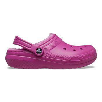 Saboti Crocs Classic Lined Clog Roz - Fuchsia Fun ieftini