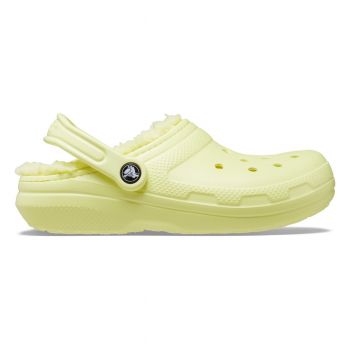 Saboti Crocs Classic Lined Clog Verde - Sulphur ieftini