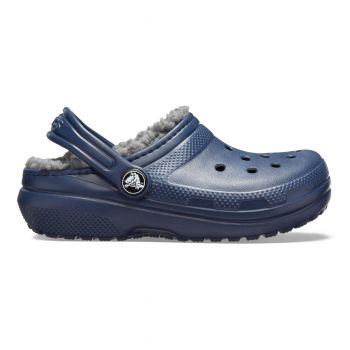 Saboti Crocs Classic Lined Kids Albastru - Navy/Charcoal ieftini