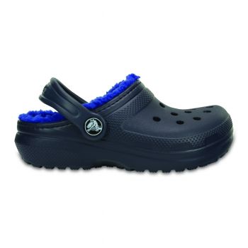 Saboti Crocs Classic Lined Kids Bleumarin - Navy ieftini