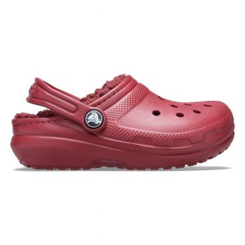 Saboti Crocs Classic Lined Kids Bordo - Brick Red ieftini