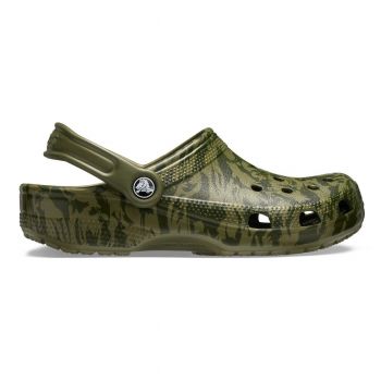 Saboti Crocs Classic Printed Camo Clog Verde - Army Green ieftini