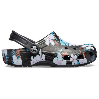 Saboti Crocs Classic Seasonal Graphic Clog Negru - Black/Floral