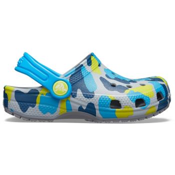 Saboti Crocs Classic Seasonal Graphic Kids Clog Gri - Light Grey de firma originali