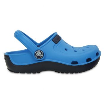 Saboti Crocs Duet Wave Clog Kids Albastru - Ocean/Nautical Navy de firma originali