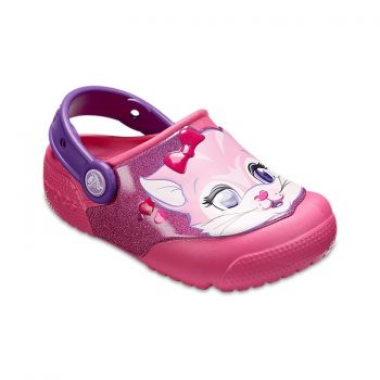 Saboti Crocs Fun Lab Lights Clog Roz - Paradise Pink/Carnation de firma originali