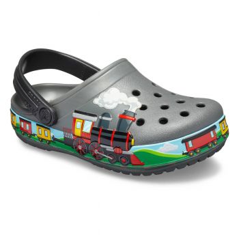 Saboti Crocs Fun Lab Train Band Clog Gri - Castle ieftini