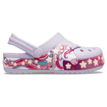 Saboti Crocs Fun Lab Unicorn Band Clog Mov - Lavender de firma originali