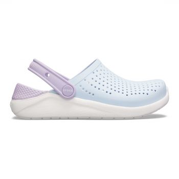 Saboti Crocs Kids' LiteRide Clog Albastru - Mineral Blue/White