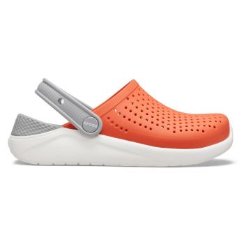 Saboti Crocs Kids' LiteRide Clog Portocaliu - Tangerine/White de firma originali