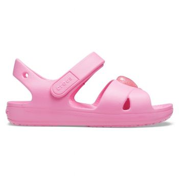 Sandale Crocs Classic Cross Strap Sandal PS Roz - Pink Lemonade ieftine