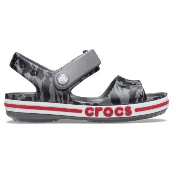 Sandale Crocs copii Bayaband Printed Sandal K Gri - Slate Grey