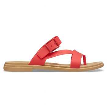 Sandale Crocs Tulum Toe Post Sandal Rosu - Flame ieftine