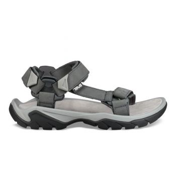 Sandale Teva Terra Fi 5 Universal Leather Men Gri - Dark Shadow de firma originale