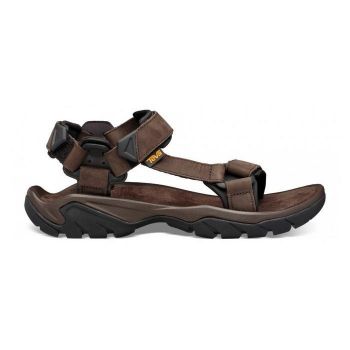 Sandale Teva Terra Fi 5 Universal Leather Men Maro - Turkish Coffee de firma originale