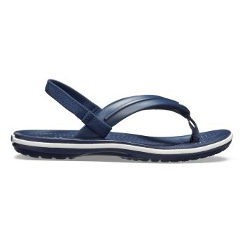 Slapi Crocs Kids' Crocband Strap Flip Albastru - Navy