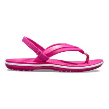 Slapi Crocs Kids' Crocband Strap Flip Roz - Candy Pink