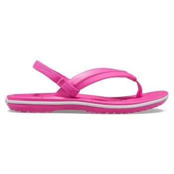 Slapi Crocs Kids' Crocband Strap Flip Roz - Electric Pink ieftini