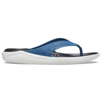 Slapi Crocs LiteRide Flip Albastru - Vivid Blue/Almost White ieftini